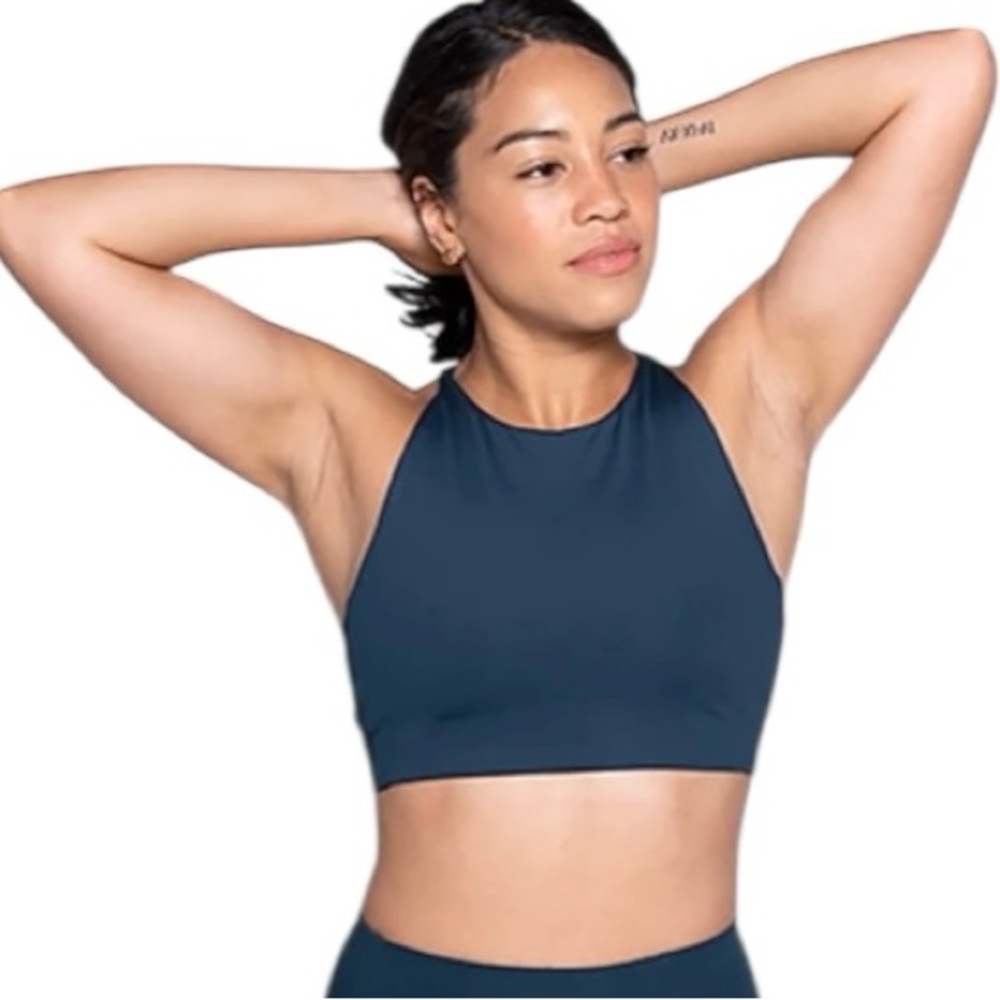 Girlfriend Collective Topanga Sports Bra - Midnight Size S NWT